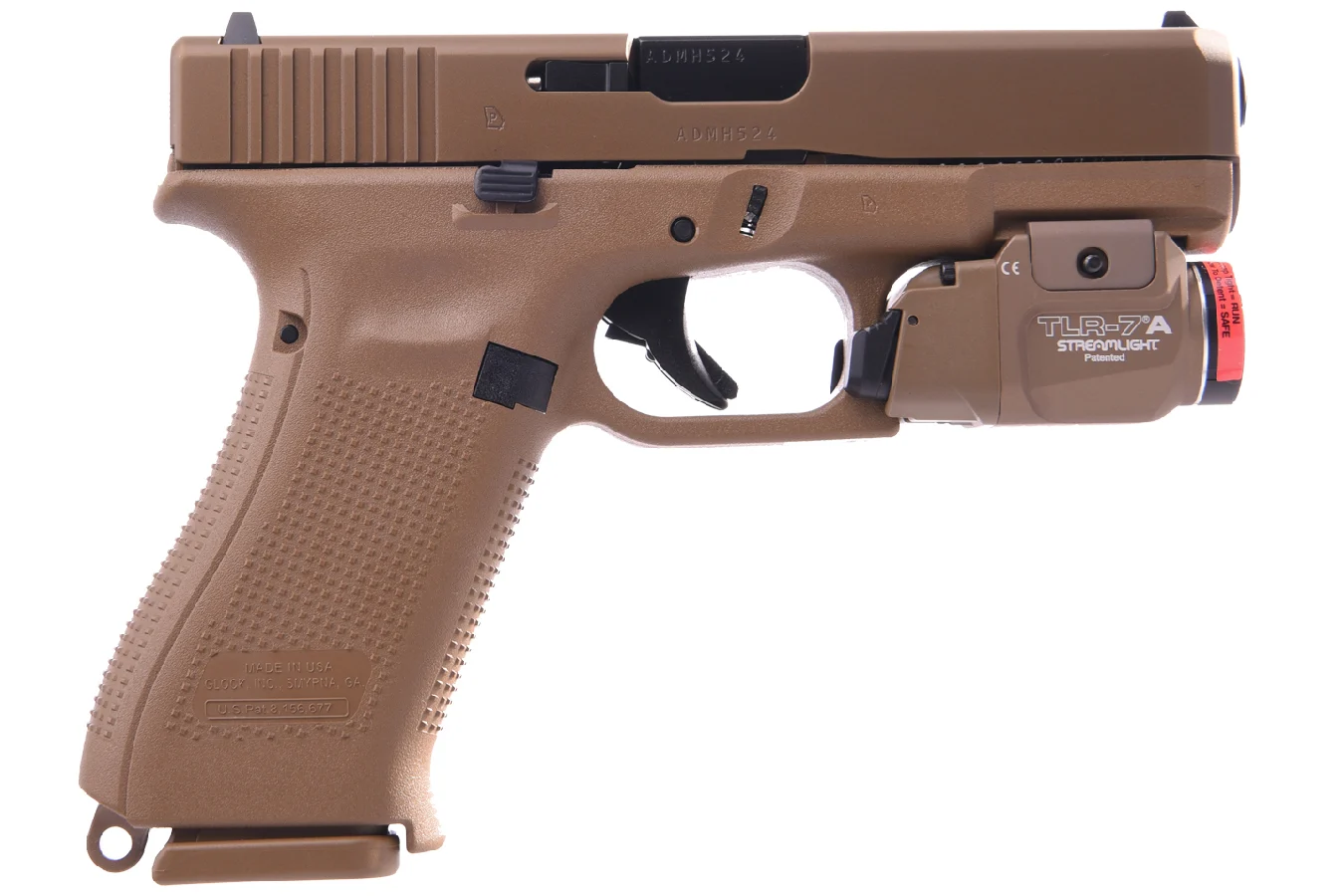 Glock 19x 9mm Full-Size FDE Pistol with Streamlight TLR7A Light