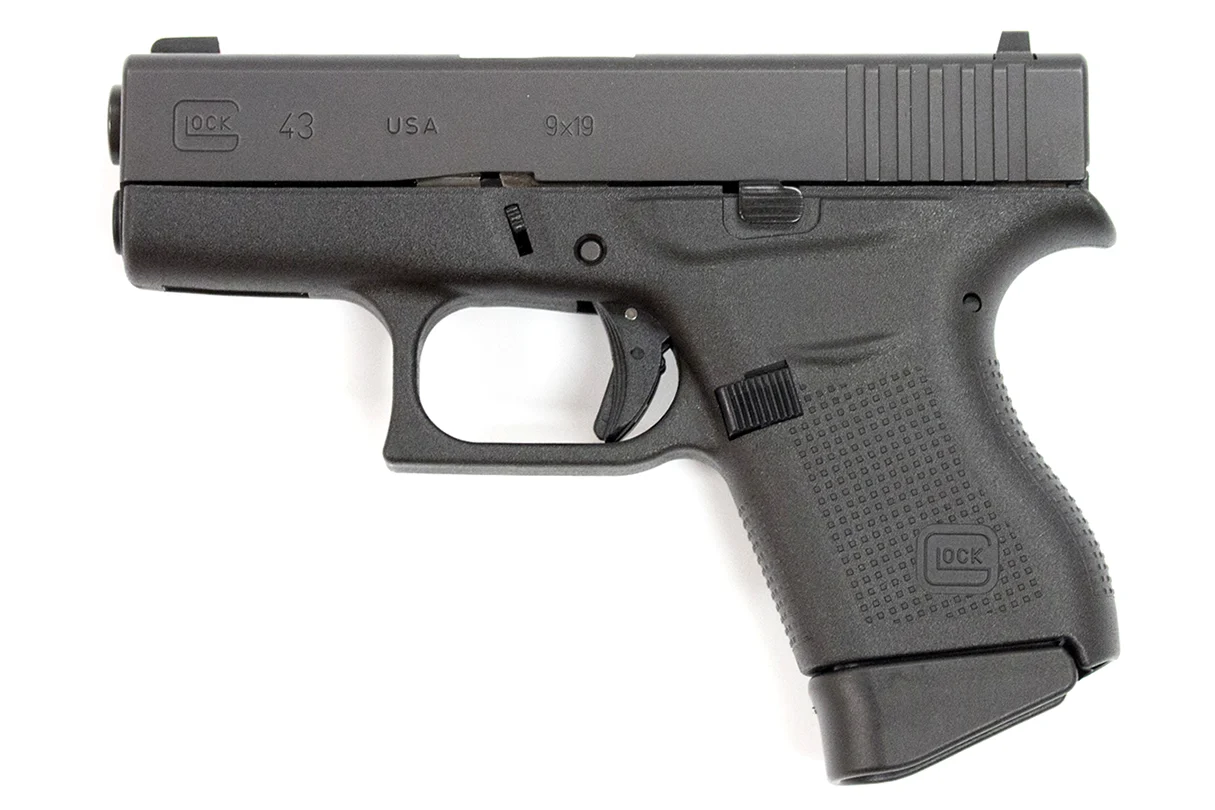 Glock 43 ProGlo 9mm Single Stack Pistol with Front Night Sight Made in