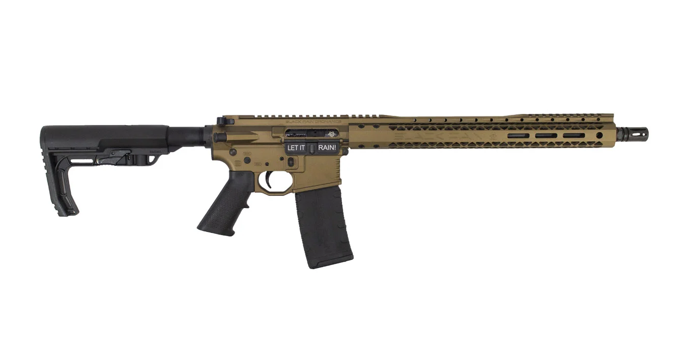 Black Rain Ordnance 5.56mm Billet AR-15 Rifle with Burnt