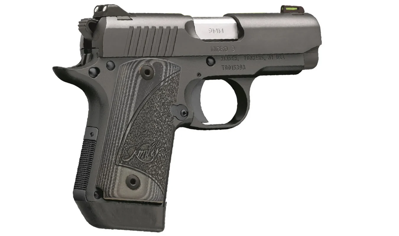 Kimber Micro 9 9mm Matte Black Carry Conceal Pistol with Green Fiber